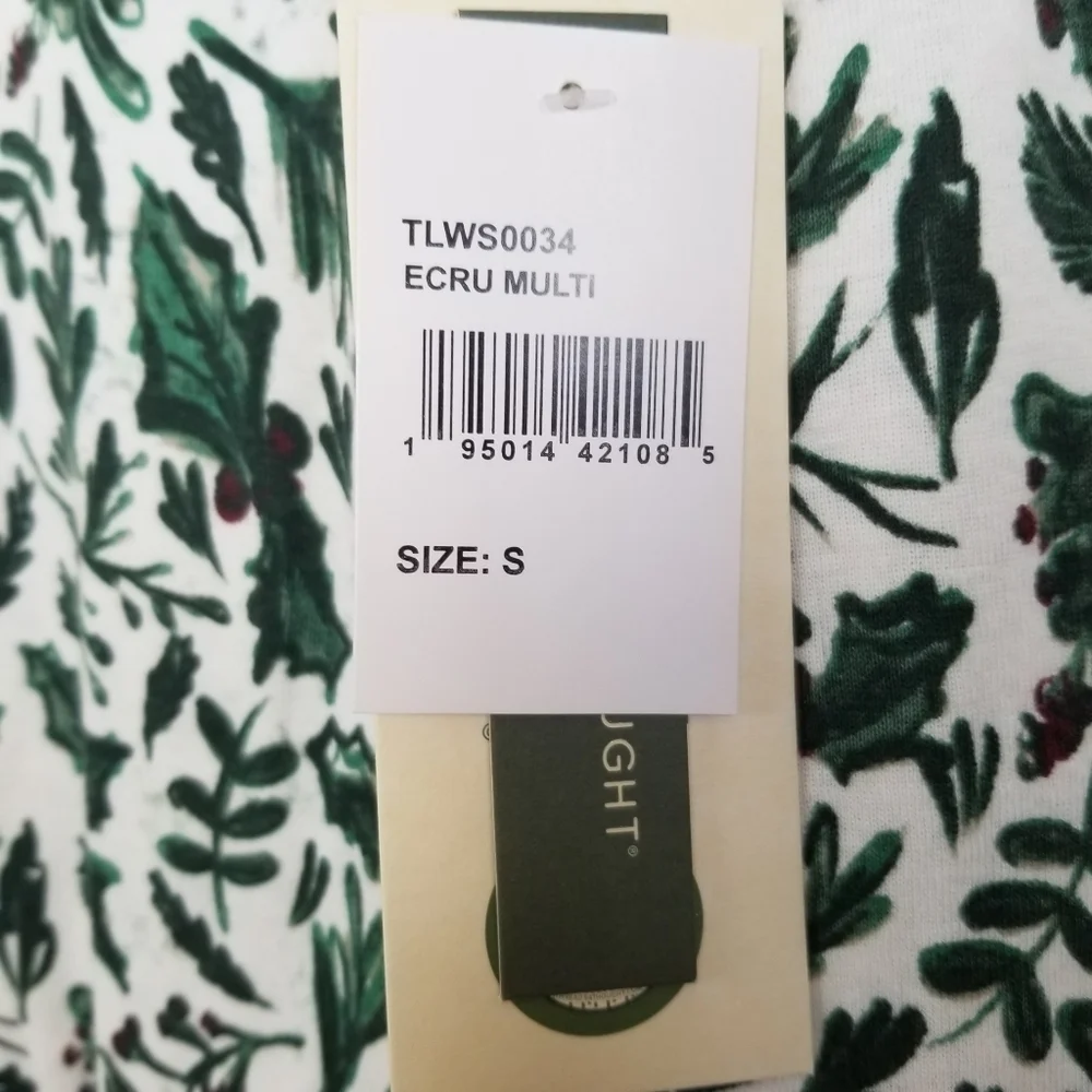 Stitch Fix Threads 4 Thought Sleep Holly Print Top Organic Cotton Small NWT